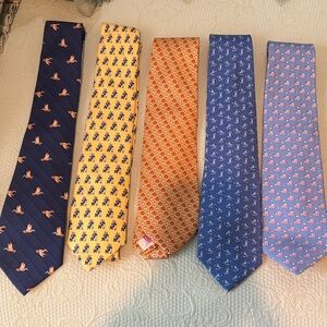 Vineyard Vines Blue and Yellow Patterned Ties